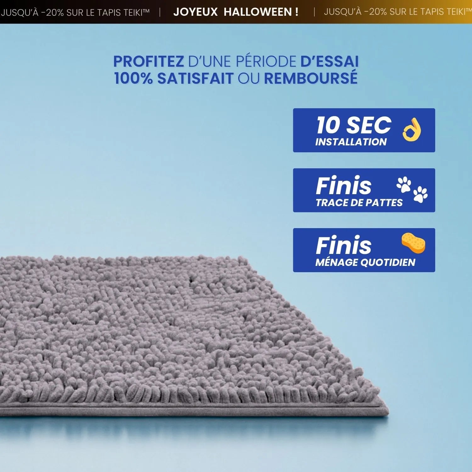 LE TAPIS ANTI BOUE POUR CHIEN - TEIKI™